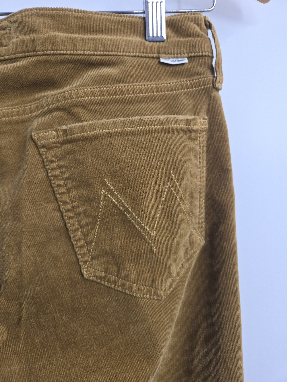 MOTHER Outsider Crop Corduroy Pants Hopscotch Brown - Picture 12 of 16